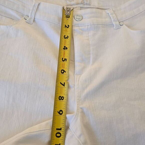 Pappagallo Womens High Rise Scalloped Hem Capri Pants White Size 12P - Picture 9 of 12